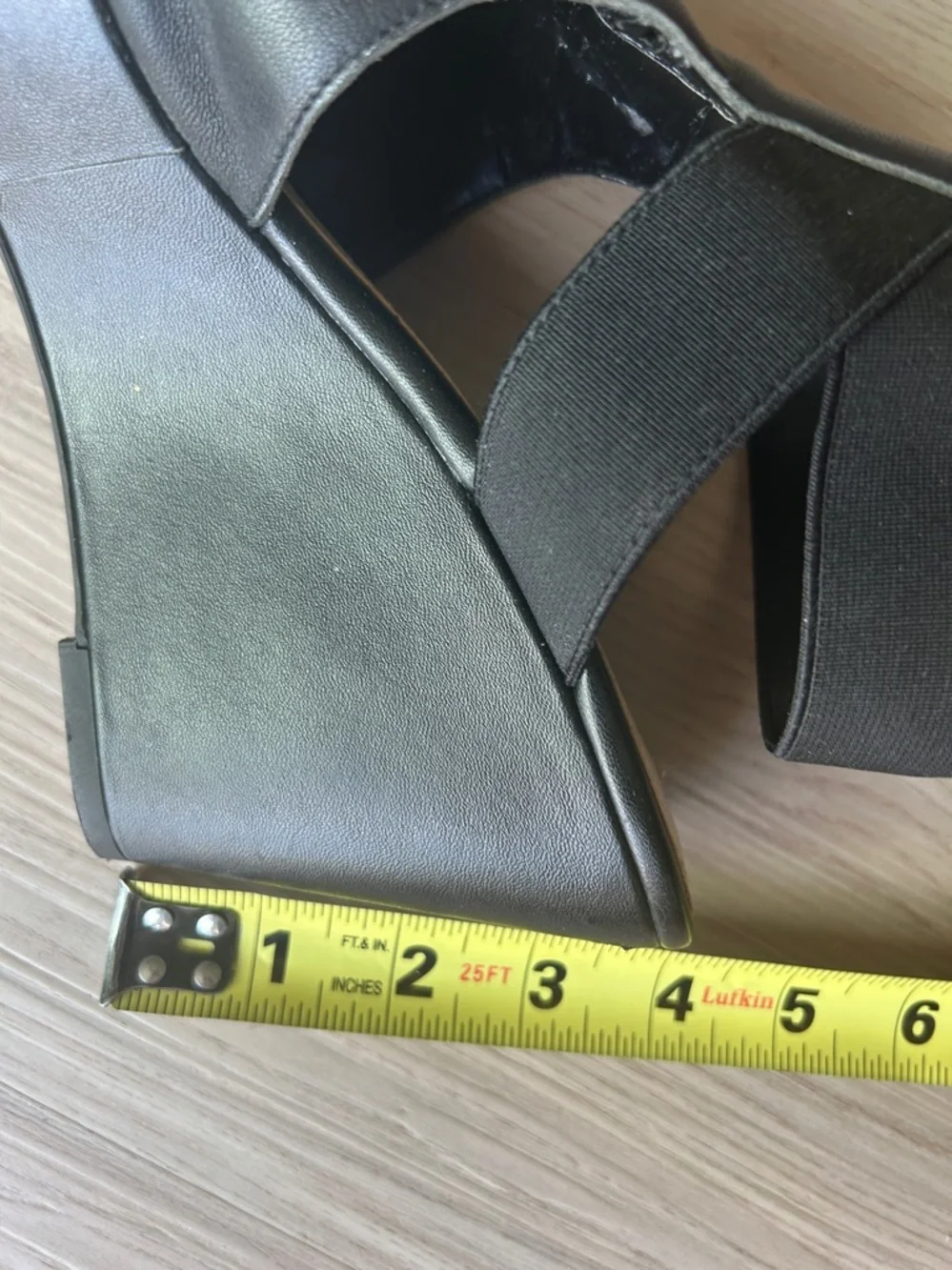 BCBG Justice Wedge Slingback Sandals Women 8.5M Chunky Stacked Heel